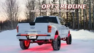 Must-Have Accessory for Every Truck: OPT7 Redline Double Row LED Tailgate Light Bar – Universal Fit!