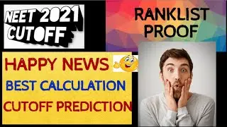 HAPPY NEWS❤😄/BEST EVER NEET 2021 CUTOFF ANALYSIS🔥🔥👍/PROOF RANKLIST/NEET 2021 CUTOFF IN TAMILNADU
