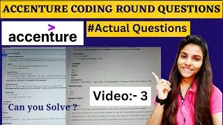 Accenture Coding Questions||Coding Questions asked in Accenture |Video- 3