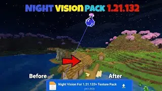 NEW Night Vision Texture Pack 1.21.132 🔥 Works on Realms & Servers (No Shader)