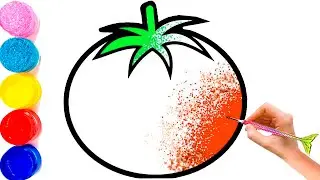 Bolalar uchun pomidorni chizish|Drawing a tomato for children|Рисование помидора для детей