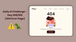 Daily UI Challenge - Day 008/100 (404 Error Page) | Join the Challenge!