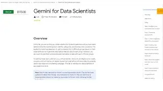 Qwiklabs | Gemini for Data Scientists