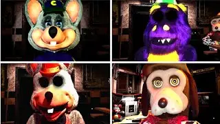 Five Nights at Chuck e cheese Rebooted: Orginal characters ALL JUMPSCARES