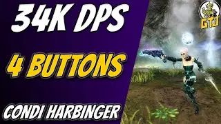 34K DPS | 4 Buttons Low Intensity GW2 Harbinger Build For Group Content