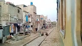 Karachi Railway Track Slum Area