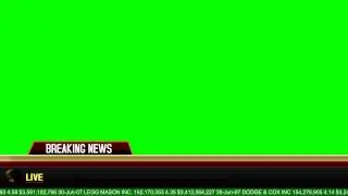 Breaking News Banner - Green Screen Animation
