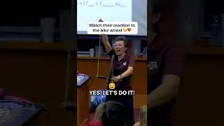 Their reaction to the bike wheel is priceless. 🥲✨ #science #shorts #drtatiana