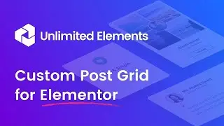 Custom Post Grid for Elementor || elementor widget creator