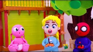 BABYGUM AND SUPERHERO BABIES Play Doh Stop Motion and Cartoons For Kids 💕 Superhero Babies