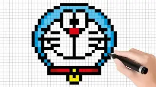 Cara menggambar Doraemon | Stand by Me | Easy Pixel Art