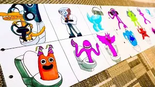 😱Como Dibujar Garten of Banban y Rainbow Friends VS Skibidi Toilet | ROBLOX