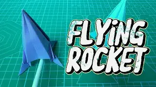Origami flying rocket with paper - easy origami tutorial.