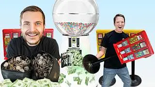 Collecting Money From Our Gumball Vending Machines!