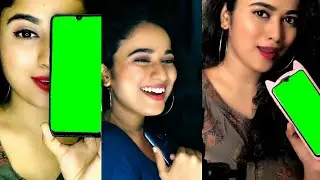 Girl mobile green screen video VFX/ New Trend Tik tok green screen video effects/ Green screen video