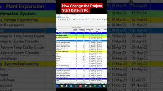 How to change the Project Start Date in P6 