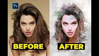 TUTORIAL EDIT FOTO REALISTIC WATERCOLOR PHOTO EFFECT ADOBE PHOTOSHOP EDIT |  CARA EDIT EFEK LUKISAN