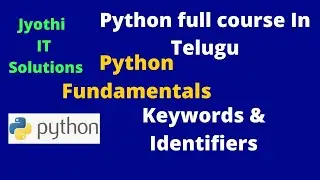 12.Python fundamentals | Literals/values |String literals | python tokens| Jyothi IT solutions|