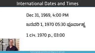 International Dates and Times