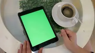 Person Using iPad with Green Screen || Person Using Green Screen iPad