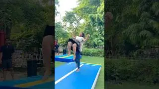 Backflip Catch🔥 #gymnast #acrobatics #action #stunt #backflip #couplegoals #viralshort