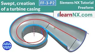 Siemens NX tutorial, swept, construction of a turbine casing