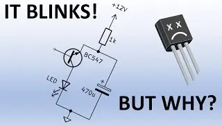 Dirty one transistor blink circuit