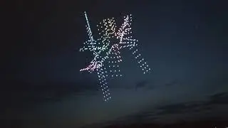 шоу дронов в великом новгороде. день космонавтики