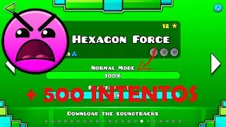 HEXAGON FORCE 100% Y NIVELES DE SUBS || GEOMETRY DASH