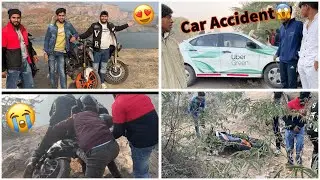 Bike ride per hua accident 😰|| Sirohi lake Mini Ladakh In Delhi NCR 😍
