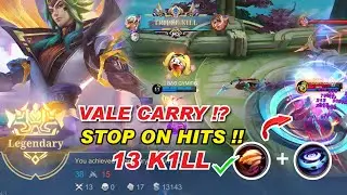 VALE SECRET BUILD on Second Skill ! 😍 New Best Emblem Set 2023 | Epic Skin Gameplay MLBB