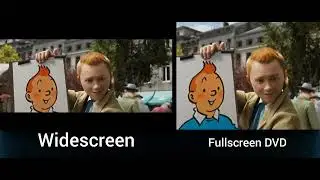 widescreen vs Fullscreen DVD The adventures of Tintin 2011 (Thai dub) opening scene