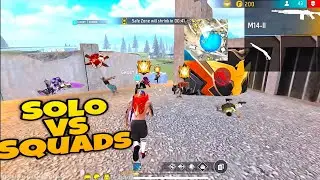 SOLO VS SQUAD BR RANK GAMEPLAY ❤️