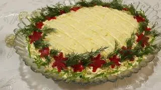 Шокирущий  салат на новый год ! Снежный НЕЖНЫЙ !