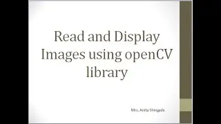 Read and Display Image using openCV Library