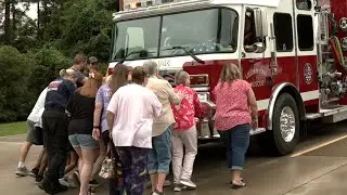 "Push-in" ceremony welcomes new Lillian fire engine