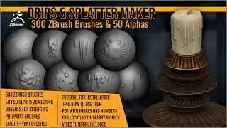 Add Details to ZBrush models with Drips and Splatter Maker by Artistic Squad