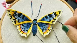 Beautiful 3D Hand Embroidery Butterfly Tutorial: Step-by-Step for Beginners