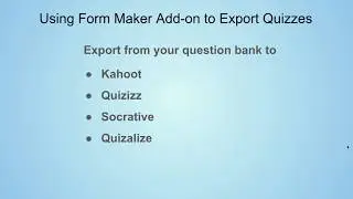 Quiz Export Menu