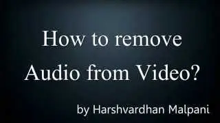 How to remove Audio from any Video using VLC Media Player? Tutorial For Windows users