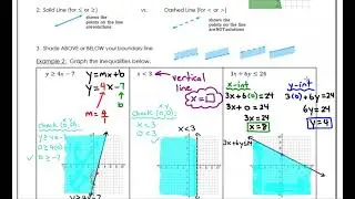 5.8 - Graphing Linear Equations with Intercepts and Linear Inequalities