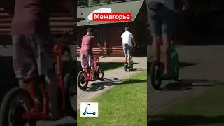 Прогулка на самокатах по межигорью|отдых на природе #shortvideo #отдых #межигорье #like #amazing #ua