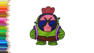 Как нарисовать Спайка в маске из Бравл Старс | How to draw Masked Spike from Brawl Stars