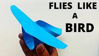 How To Make A Paper Plane That Flies Like A Bird - BIRD SHAPED PAPER AIRPLANE
