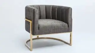 Magnolia Grey Chair With Gold Base from TOV Furniture