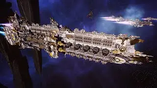 Imperial Navy vs Orks - Skalgrim Mod - Massive Battle - Battlefleet Gothic Armada 2