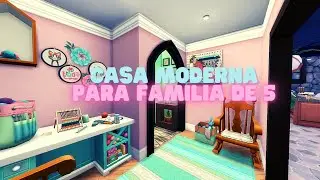 ¡Los Sims 4|| Casa Moderna Para familia + Cuarto de Tejer! 🏡 ||No CC||Construcción rápida🛠