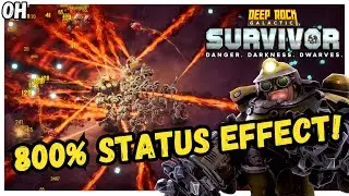800% Status Effect Damage Fire Build! Rock Galactic Survivors!