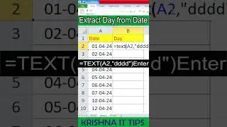 Extract day from date in excel 