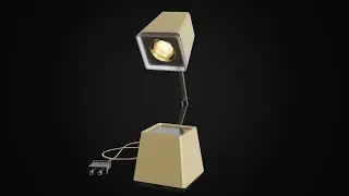 Folding Pyramid Table Lamp 3D Modeling